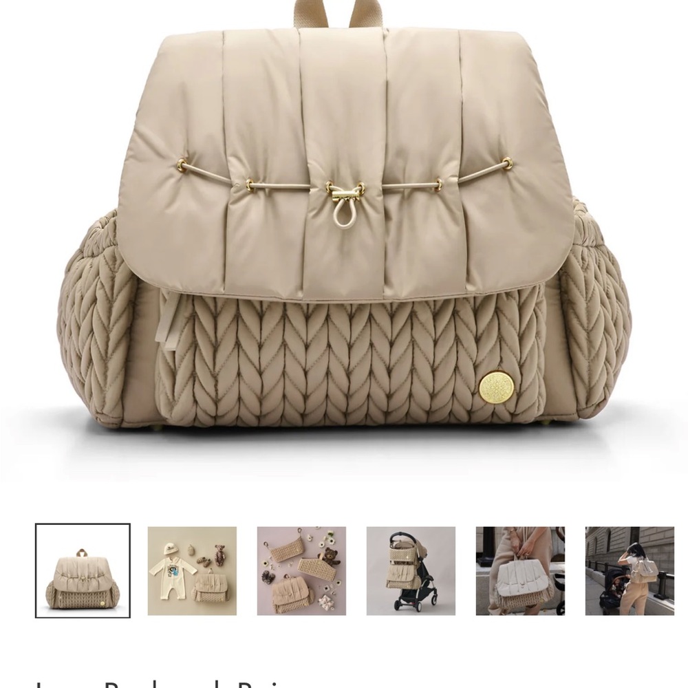 Levy Diaper Backpack Beige
